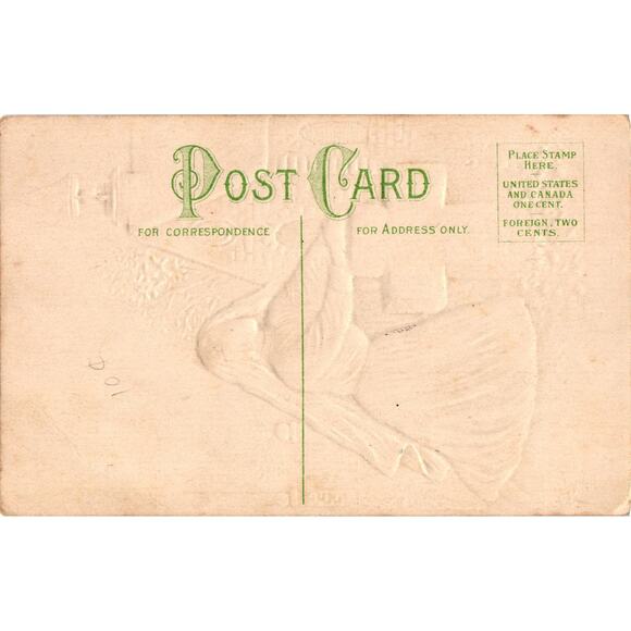 Our Father Which Art In Heaven Postcard Embossed Unposted - Picture 2 of 2